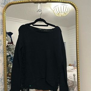 Super cute oversized ripped sweater